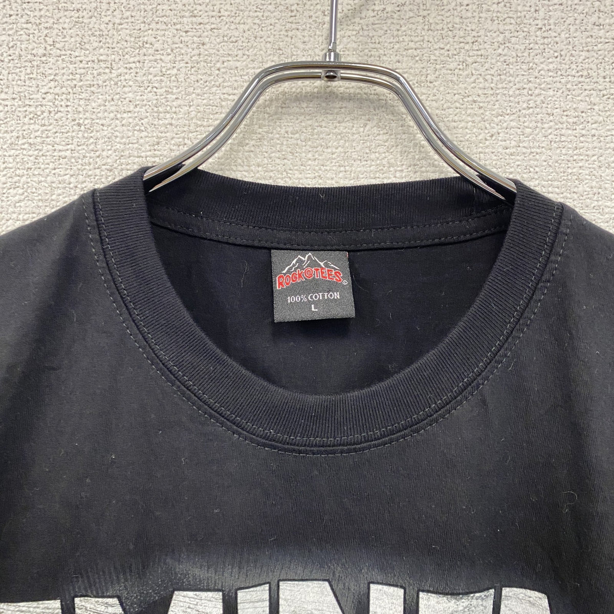 ～00s　ROCK@TEES　EMINEM　ロック・オー・ティーズ　エミネム　半袖プリントラッパーTシャツ　ヴィンテージ　黒　ブラック　Lサイズ　古着