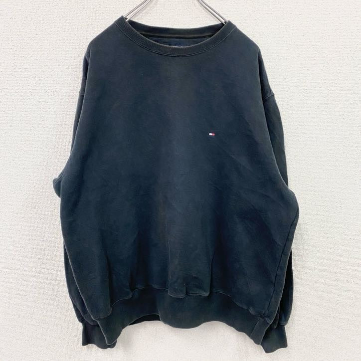 TOMMY HILFIGER　トミーヒルフィガー　スウェット/トレーナー　黒　ブラック　Mサイズ　古着
