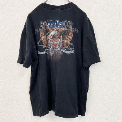 HARLEY DAVIDSON　ハーレーダビッドソン　半袖プリントTシャツ　ドクロ　スカル　黒　ブラック