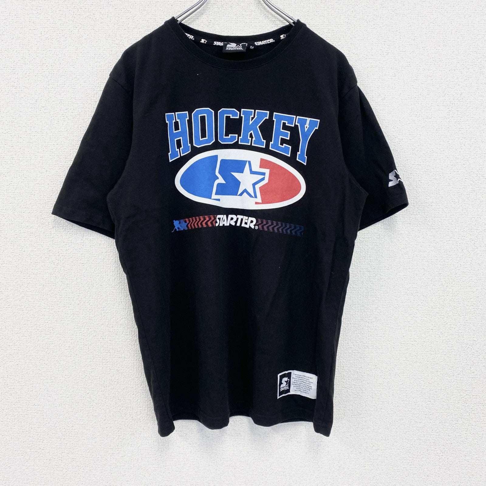 STARTER　スターター　半袖プリントTシャツ　黒　ブラック　Mサイズ　古着