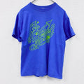 00s　Print Star　半袖プリントグラフィックTシャツ　3連プリント　ダンサー　両面プリント　ヴィンテージ　青　ブルー　Sサイズ　古着