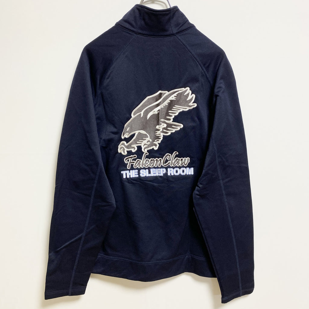 TRIMARK　長袖刺繍トラックジャケット　ジャージ　鳥　アニマル　ネイビー　紺　ビッグシルエット　XLサイズ　古着