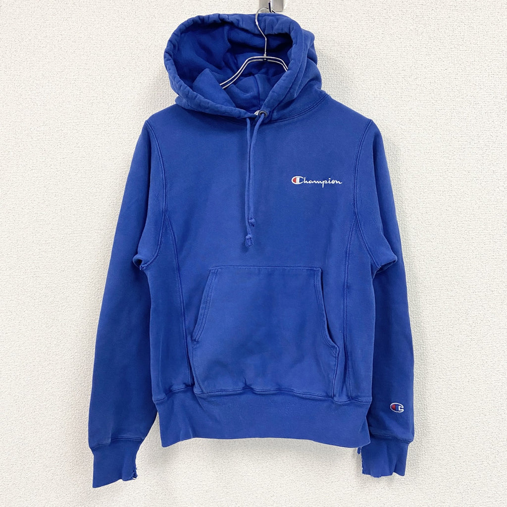 Champion　チャンピオン　リバースウィーブ　スウェットパーカー/フーディー　ヘビーウエイト　現行　青　ブルー　XSサイズ　古着