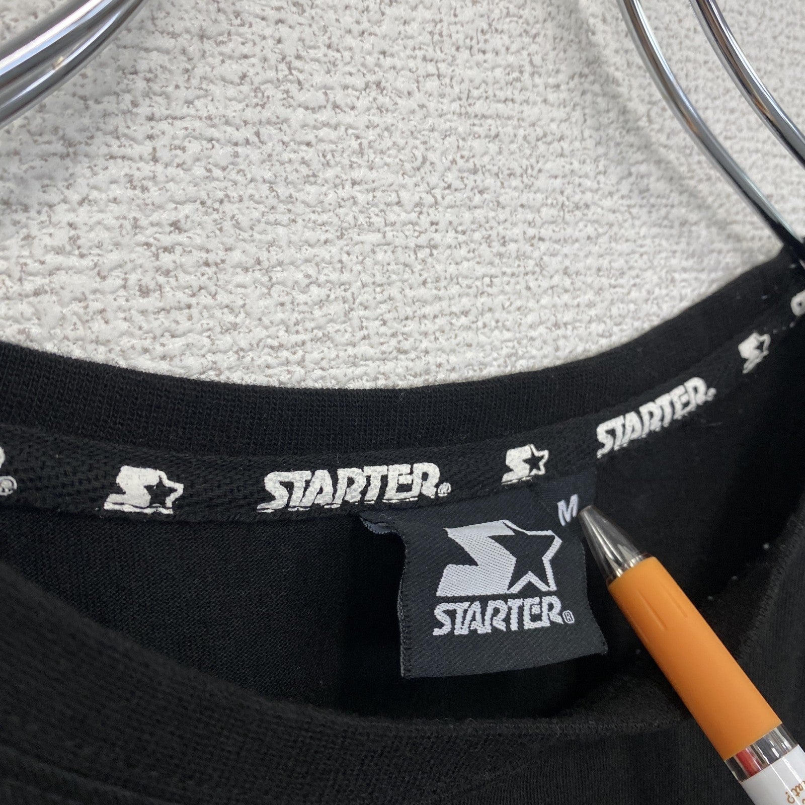 STARTER　スターター　半袖プリントTシャツ　黒　ブラック　Mサイズ　古着