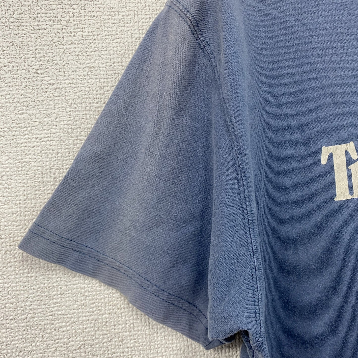 Timberland　ティンバーランド　半袖プリントTシャツ　フェード　紺　ネイビー　Lサイズ