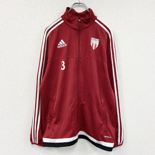 adidas　アディダス　climacool　ブラニャックFC　トラックジャケット/ジャージ　デカロゴ　パフォーマンスロゴ　赤　レッド　Oサイズ