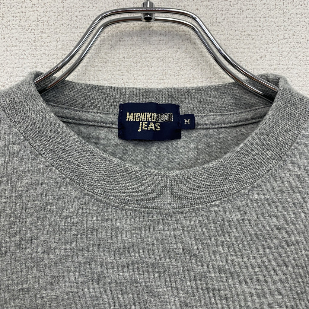 古着 used　MICHIKO LONDON JEANS　ミチコロンドンジーンズ　半袖プリントTシャツ　グレー　Mサイズ