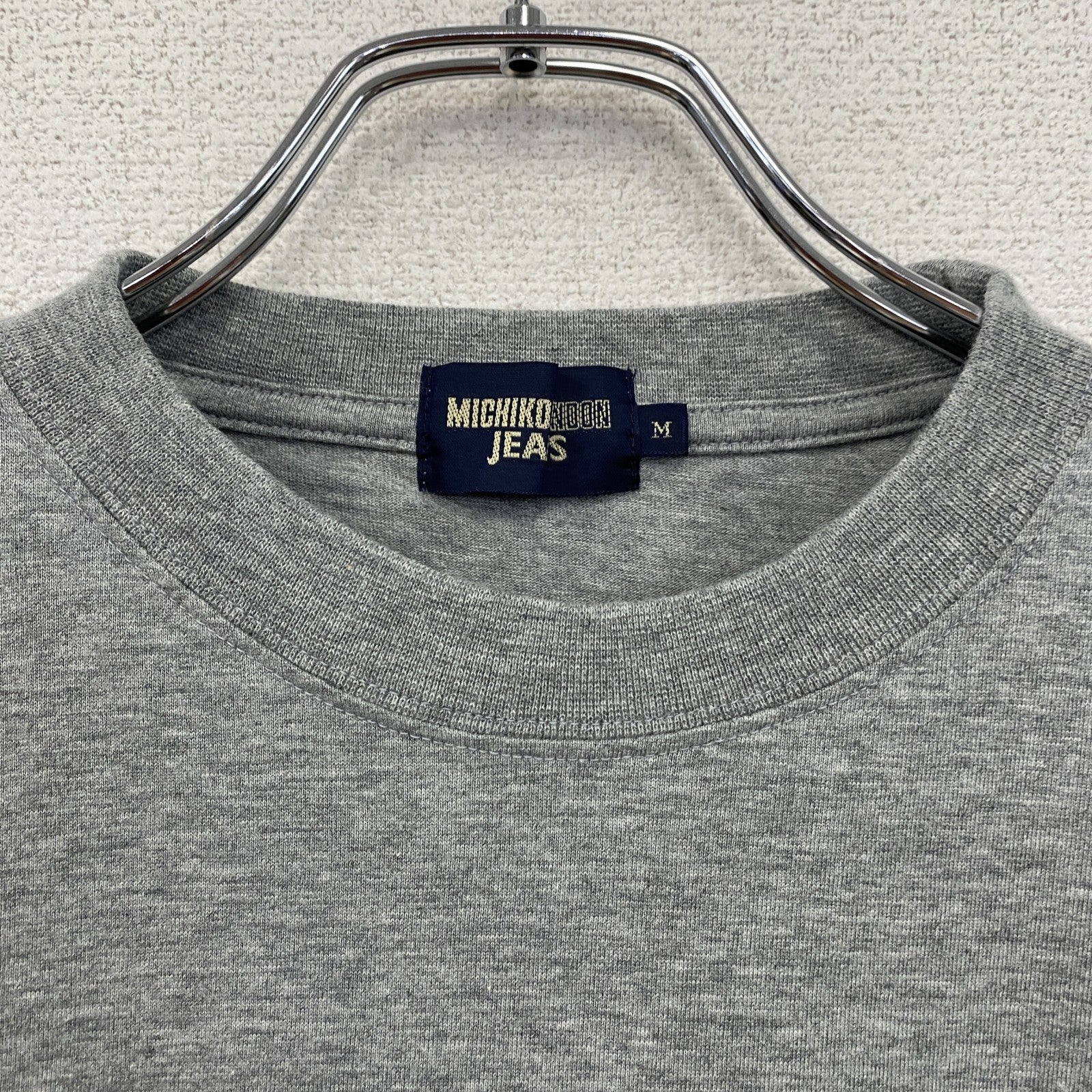 古着 used　MICHIKO LONDON JEANS　ミチコロンドンジーンズ　半袖プリントTシャツ　グレー　Mサイズ