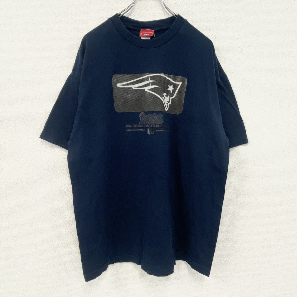 NFL　半袖プリントTシャツ　アメリカンフットボール　紺　ネイビー　　古着
