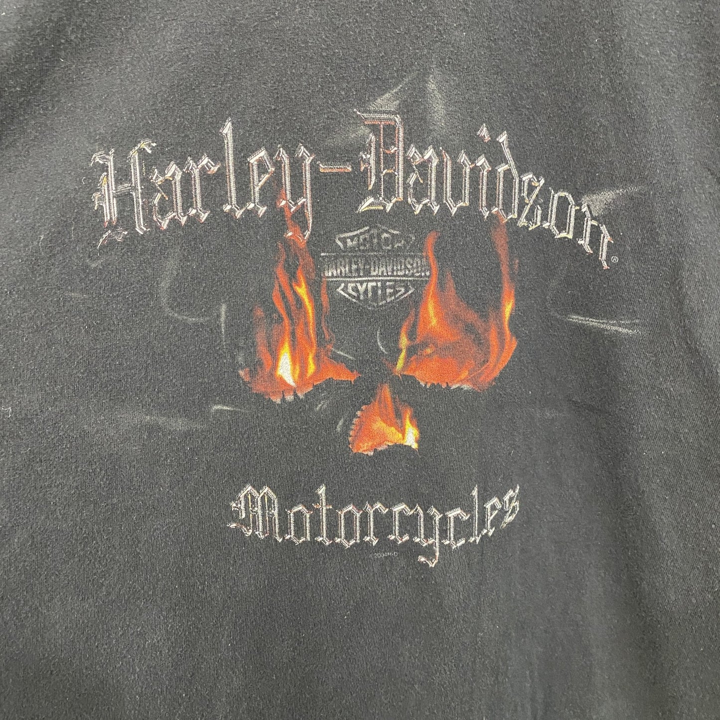 00s　HARLEY DAVIDSON　ハーレーダビッドソン　半袖プリントTシャツ　黒　ブラック　ヴィンテージ　XLサイズ