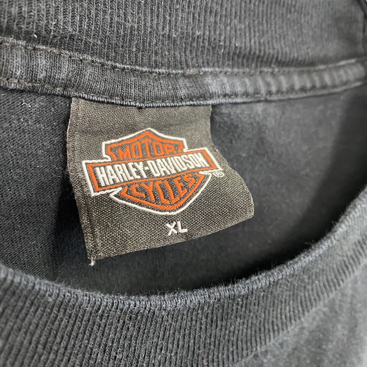 00s　HARLEY DAVIDSON　ハーレーダビッドソン　半袖プリントTシャツ　黒　ブラック　ヴィンテージ　XLサイズ