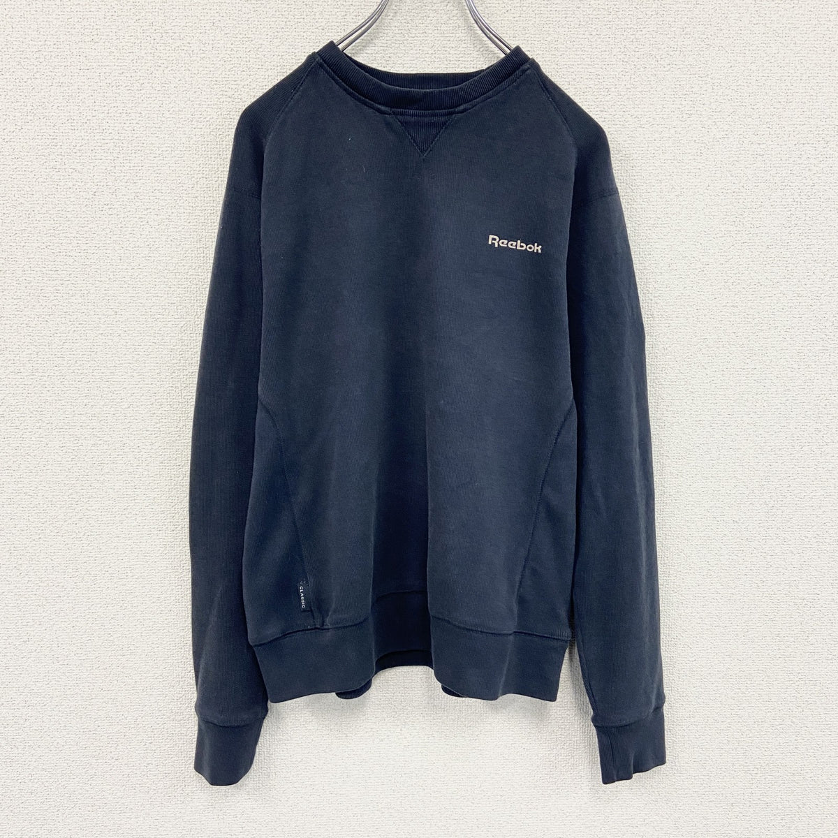 Reebok　リーボック　スウェット/トレーナー　前V　ヴィンテージ　紺　ネイビー　　古着