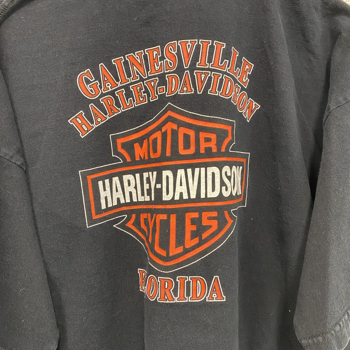 00s　HARLEY DAVIDSON　ハーレーダビッドソン　半袖プリントTシャツ　黒　ブラック　ヴィンテージ　XLサイズ