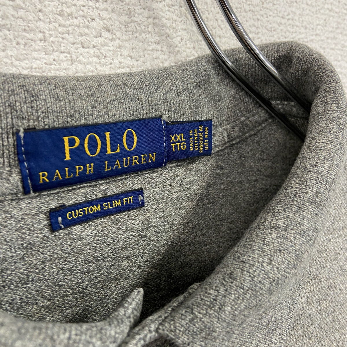 POLO RALPH LAUREN　ポロラルフローレン　長袖ポロシャツ　灰色　グレー　XXLサイズ　古着