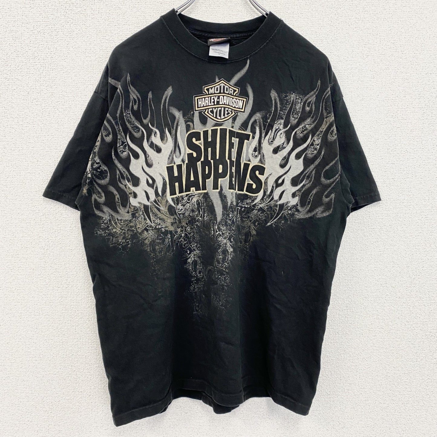 00s　HARLEY DAVIDSON　ハーレーダビッドソン　半袖Tシャツ　ヴィンテージ　黒　ブラック　Lサイズ
