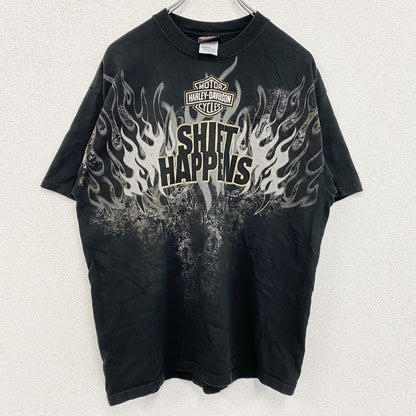 00s　HARLEY DAVIDSON　ハーレーダビッドソン　半袖Tシャツ　ヴィンテージ　黒　ブラック　Lサイズ