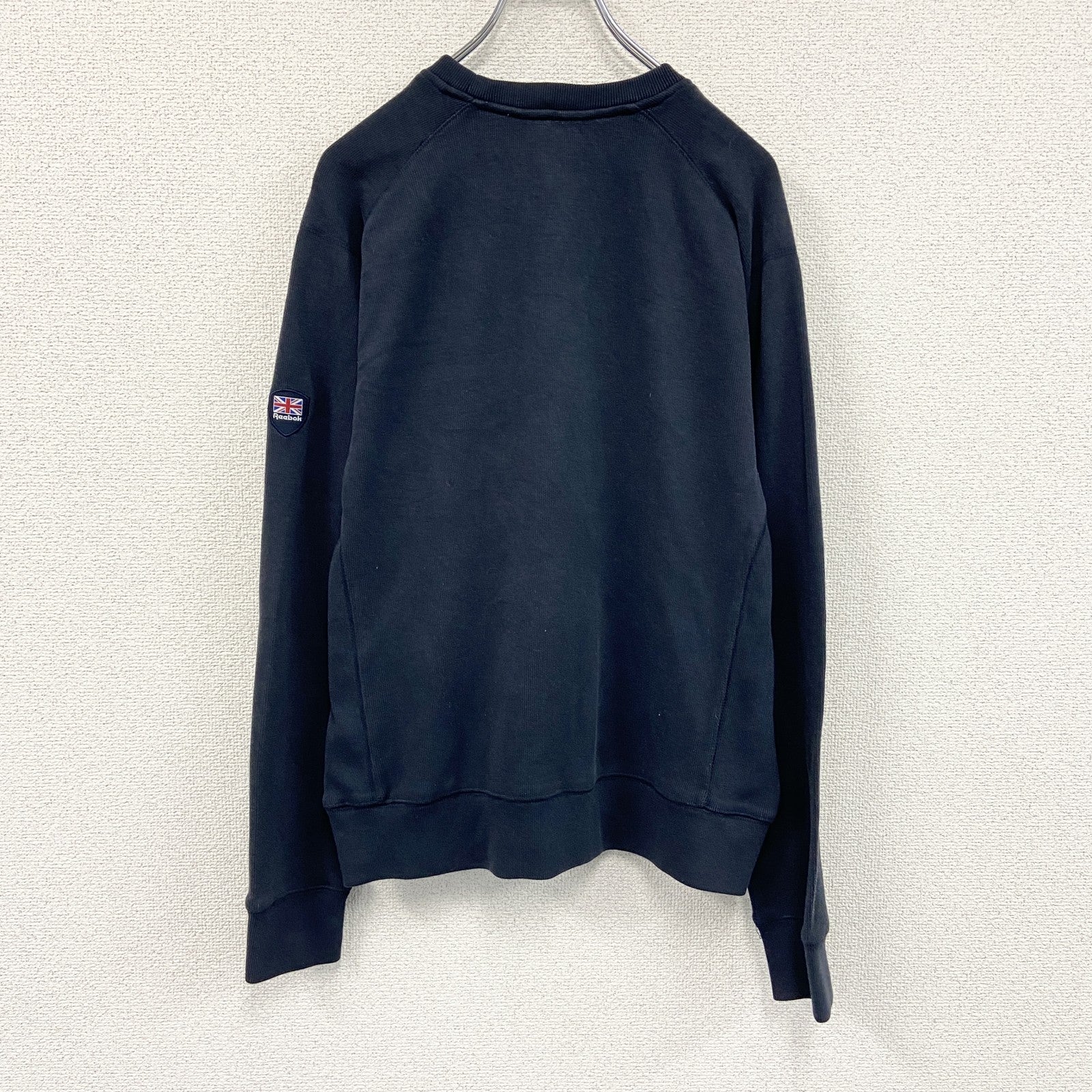 Reebok　リーボック　スウェット/トレーナー　前V　ヴィンテージ　紺　ネイビー　　古着