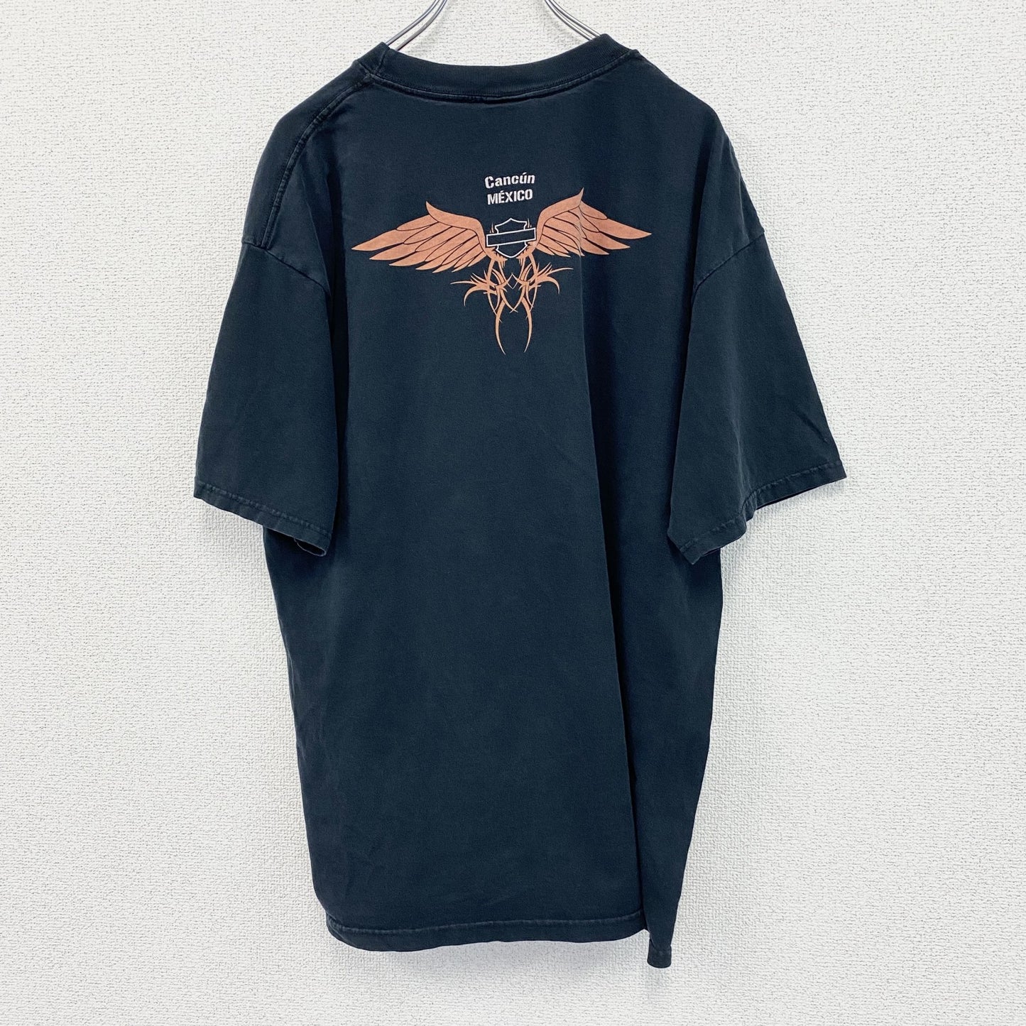 HARLEY DAVIDSON　ハーレーダビッドソン　半袖プリントTシャツ　スカル　黒　ブラック　XLサイズ