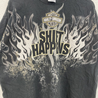 00s　HARLEY DAVIDSON　ハーレーダビッドソン　半袖Tシャツ　ヴィンテージ　黒　ブラック　Lサイズ