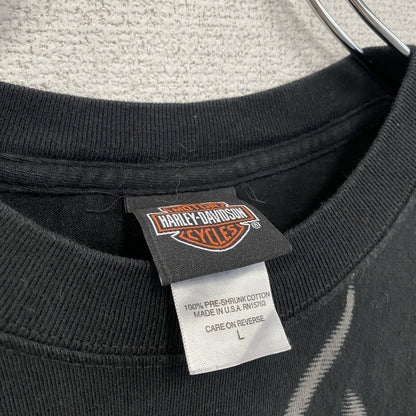 00s　HARLEY DAVIDSON　ハーレーダビッドソン　半袖Tシャツ　ヴィンテージ　黒　ブラック　Lサイズ