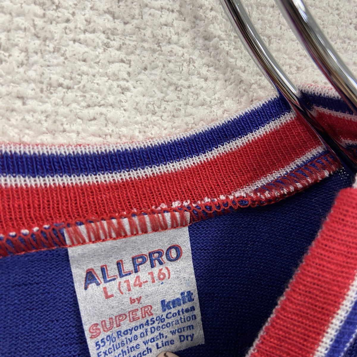 80s　ALLPRO　オールプロ　フットボールTシャツ　ヴィンテージ　青　ブルー　Lサイズ　古着