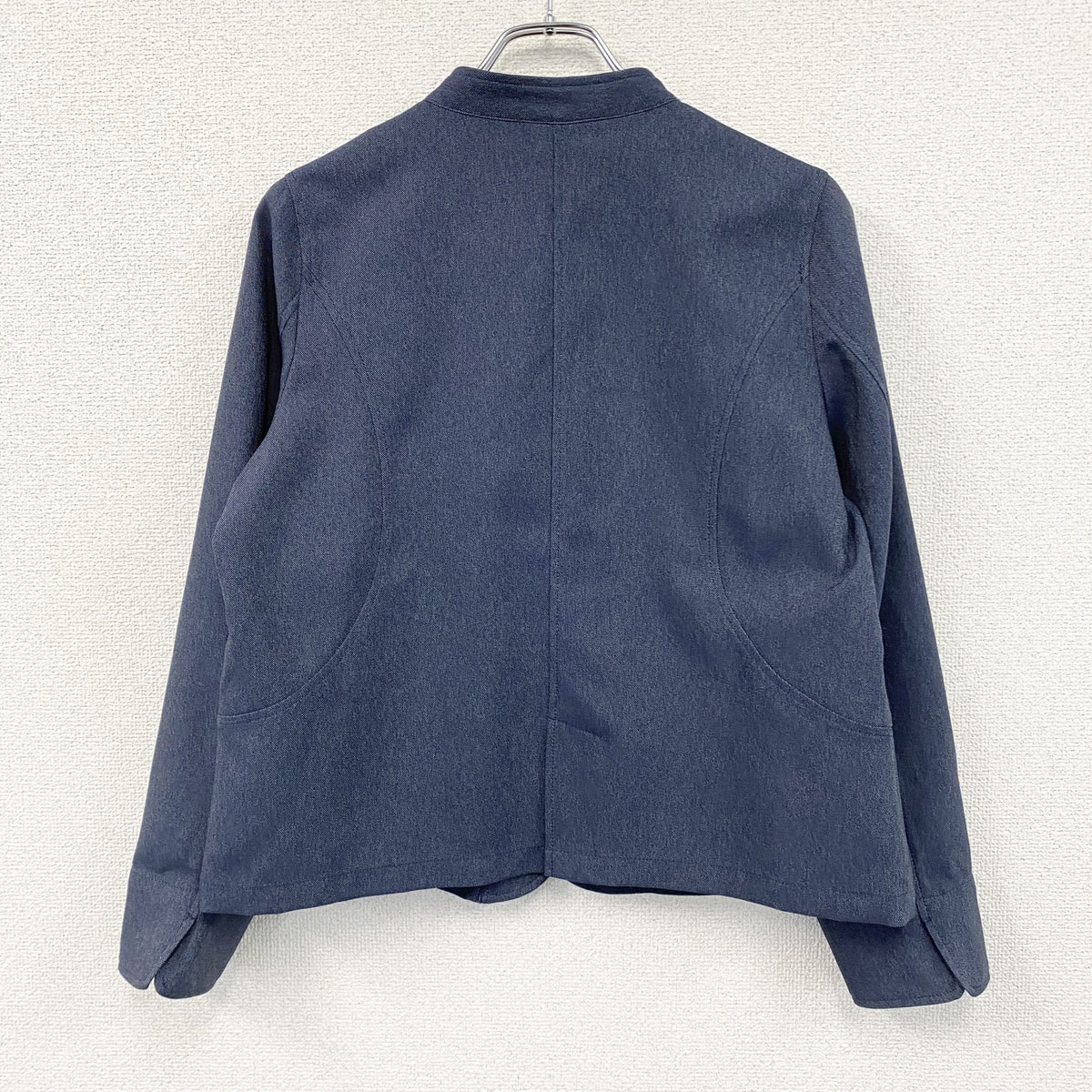 HALMEK　ハルメク　バンドカラーデニムジャケット　インディゴ　Lサイズ　古着