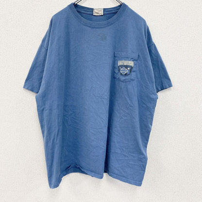 HARLEY DAVIDSON　ハーレーダビッドソン　半袖両面プリントTシャツ　青　ブルー　XLサイズ