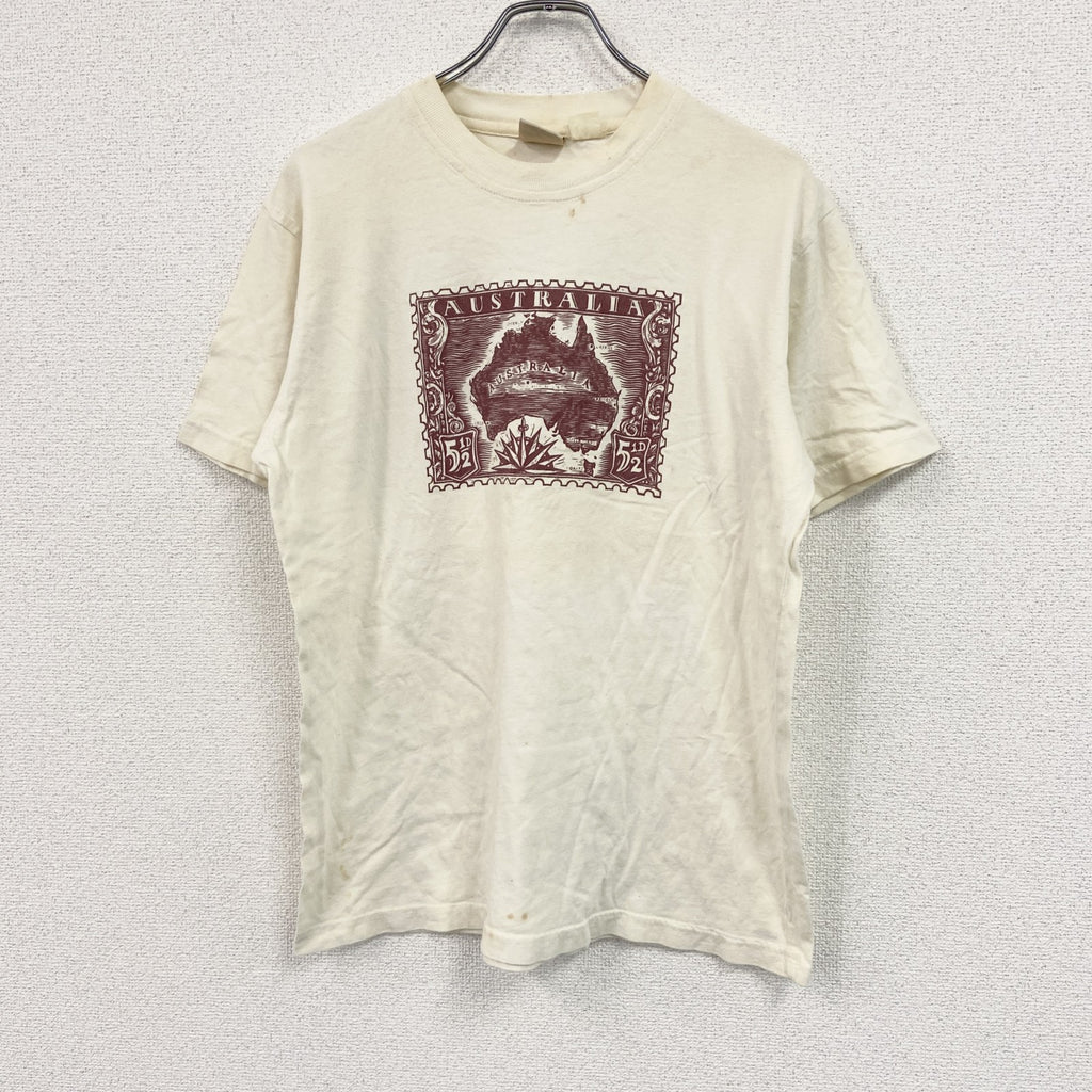 ～00s　Go Native AUSTRALIA　半袖プリントTシャツ　スーベニア　ヴィンテージ　白　ホワイト　古着