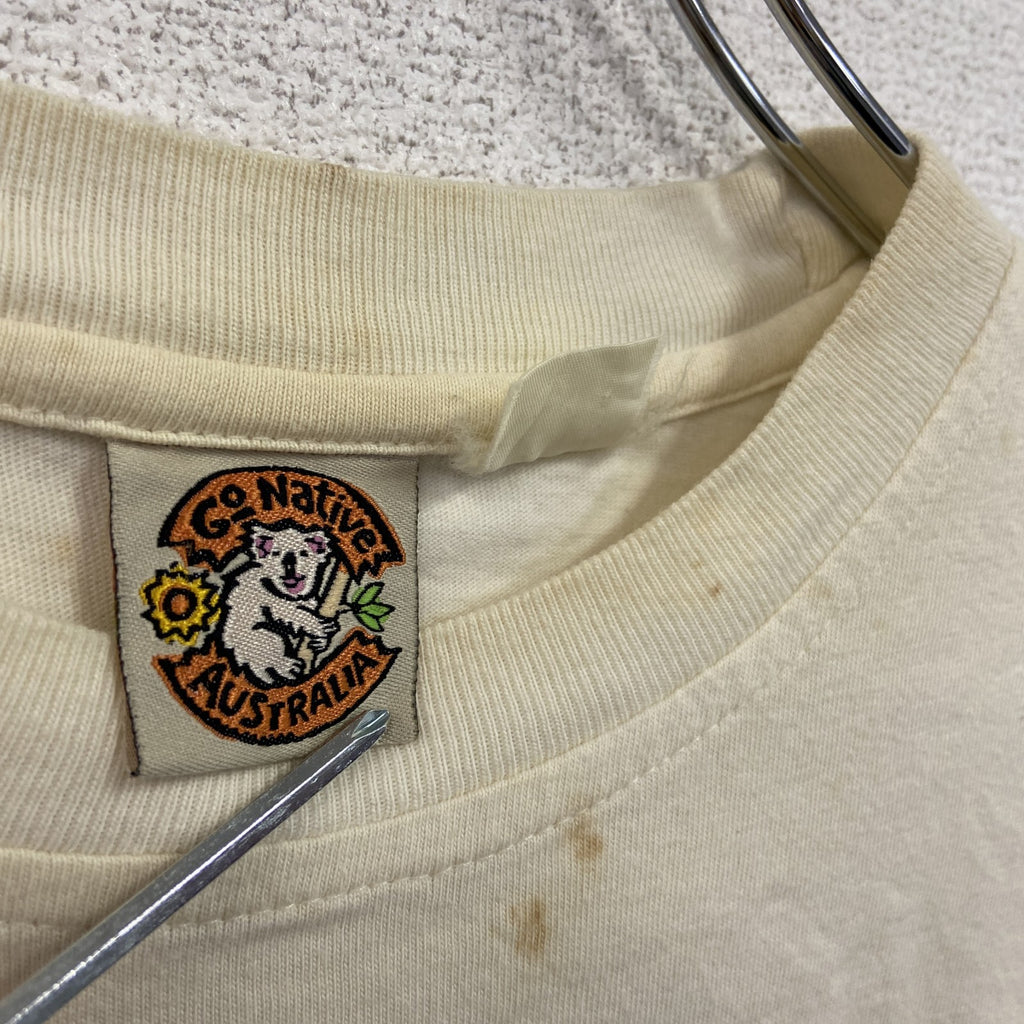 ～00s　Go Native AUSTRALIA　半袖プリントTシャツ　スーベニア　ヴィンテージ　白　ホワイト　古着