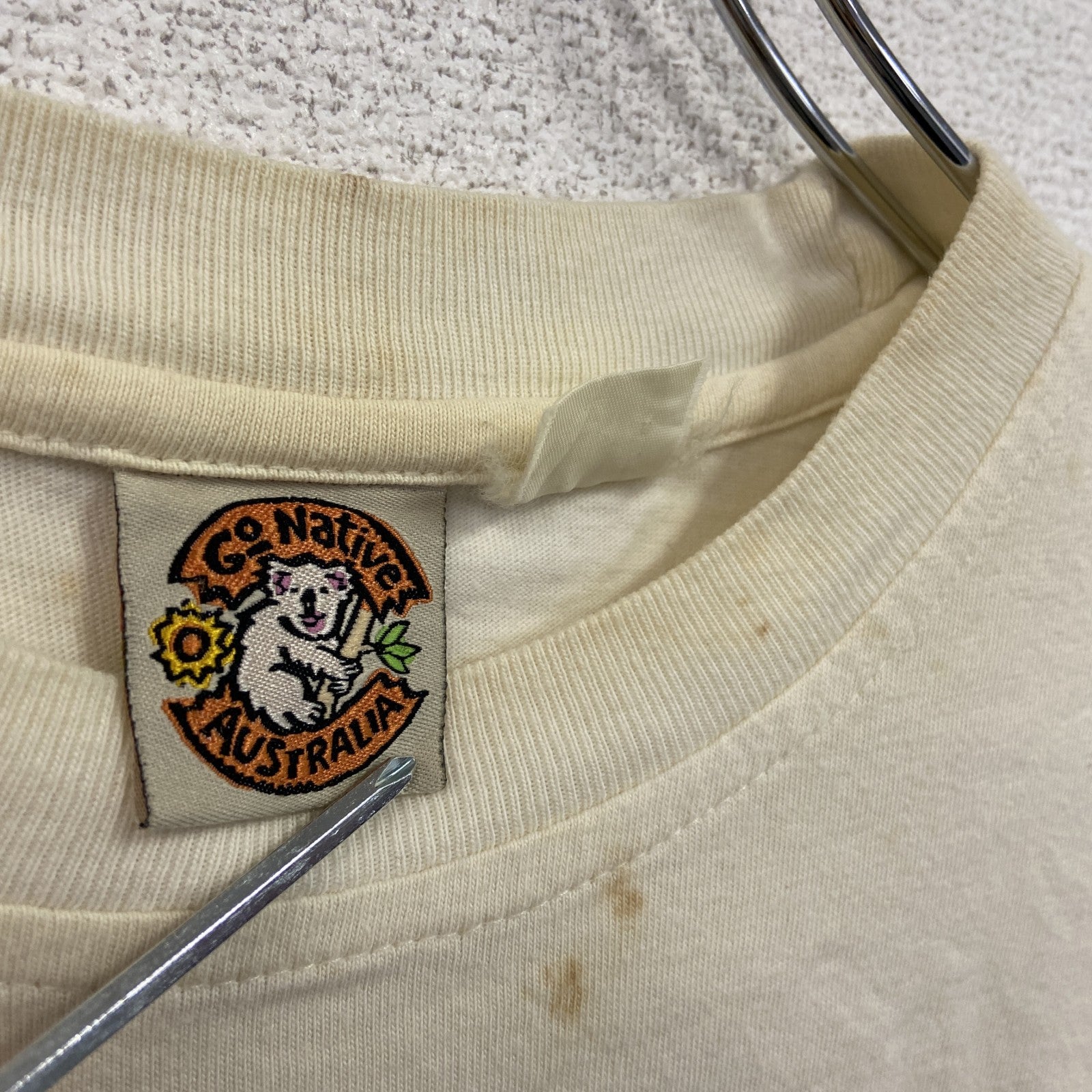 ～00s　Go Native AUSTRALIA　半袖プリントTシャツ　スーベニア　ヴィンテージ　白　ホワイト　古着