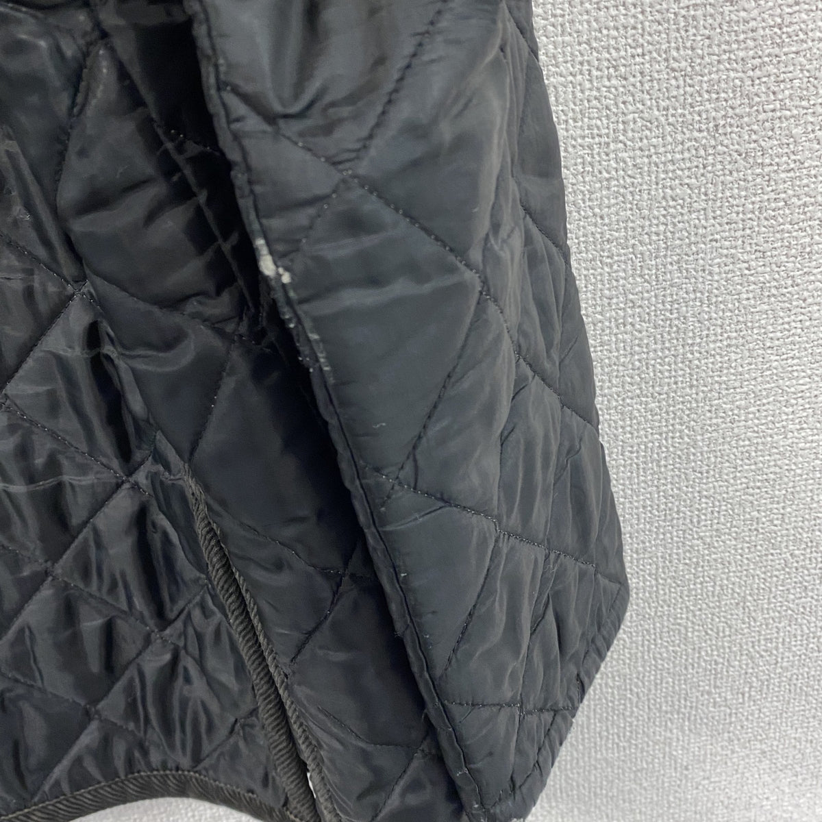 LAVENHAM　ラベンハム　キルティングジャケット　コーデュロイ襟　黒　ブラック　38サイズ　古着