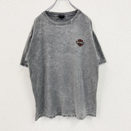 HARLEY DAVIDSON　ハーレーダビッドソン　半袖プリントTシャツ　USA製　灰色　グレー　Lサイズ
