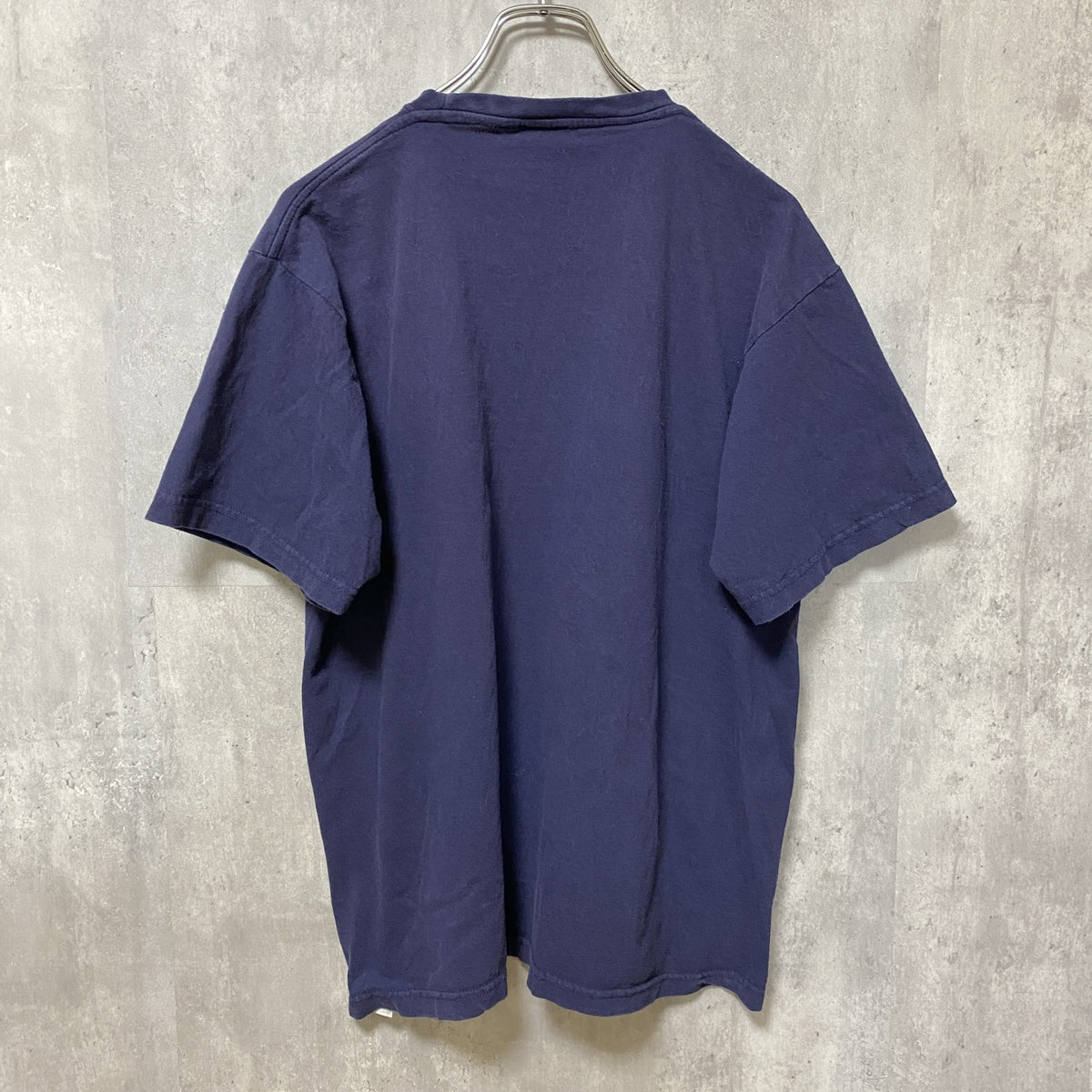 COZUMEL　半袖プリントTシャツ　ネイビー　紺　レトロ　デザイン　個性的　クルーネック　春夏服　Lサイズ　古着
