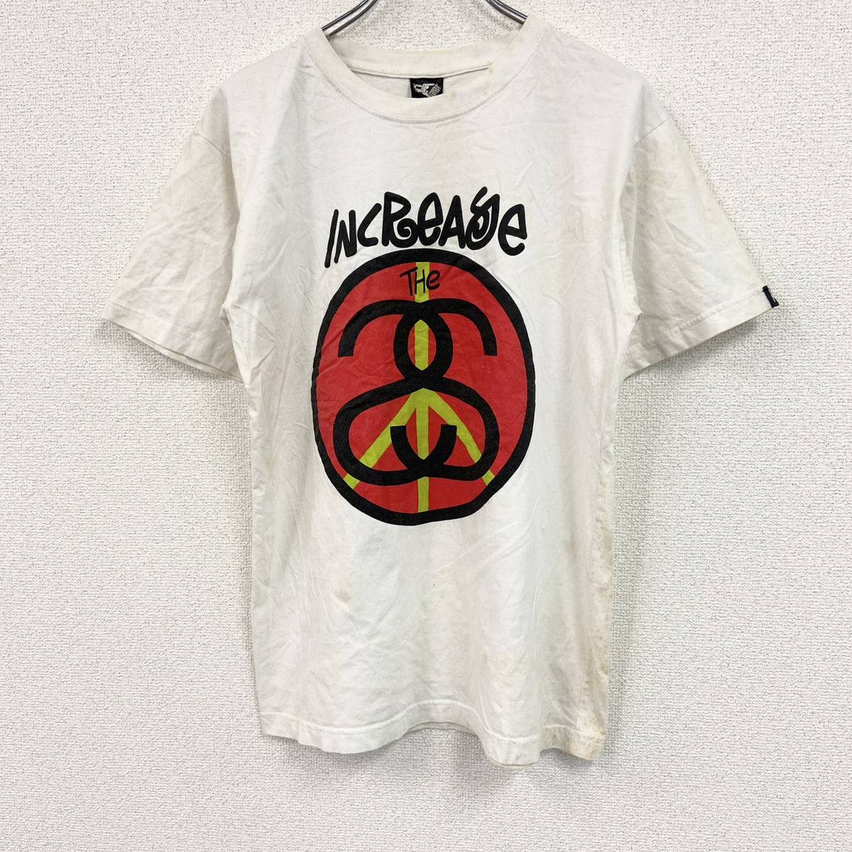 FREAKY CHEMICAL　半袖プリントTシャツ　パロディT　白　ホワイト　Lサイズ　古着