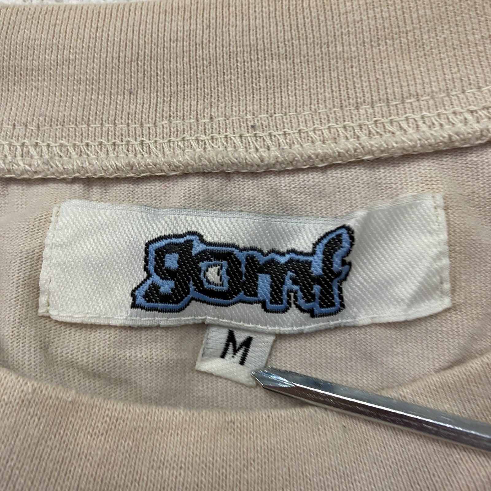古着 used　～00s　gomf　半袖プリントTシャツ　エロT　アニメT　ユーロヴィンテージ　ベージュ　Mサイズ