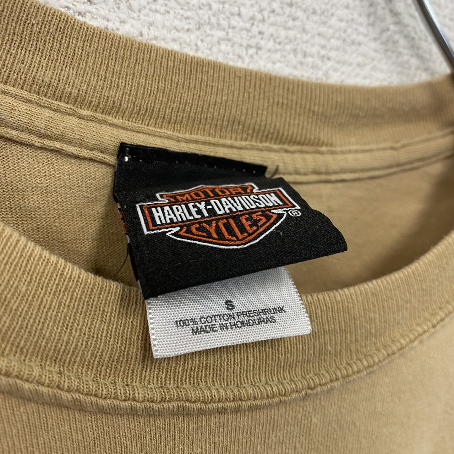 HARLEY DAVIDSON　ハーレーダビッドソン　半袖プリントTシャツ　ベージュ　Sサイズ