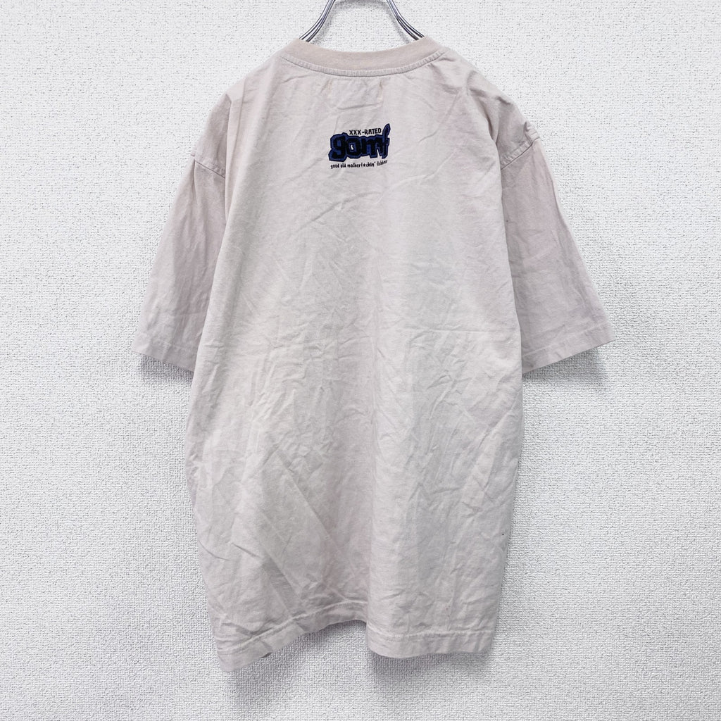 古着 used　～00s　gomf　半袖プリントTシャツ　エロT　アニメT　ユーロヴィンテージ　ベージュ　Mサイズ
