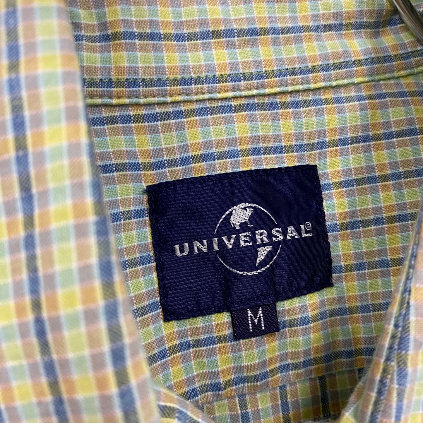 UNIVERSAL　ユニバーサル　半袖シャツ　チェック柄　マルチカラー　Mサイズ