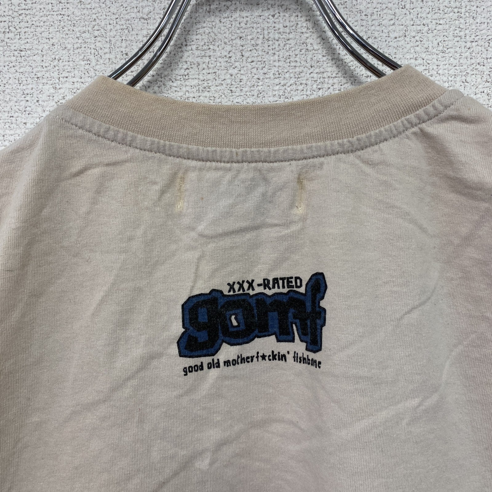 古着 used　～00s　gomf　半袖プリントTシャツ　エロT　アニメT　ユーロヴィンテージ　ベージュ　Mサイズ