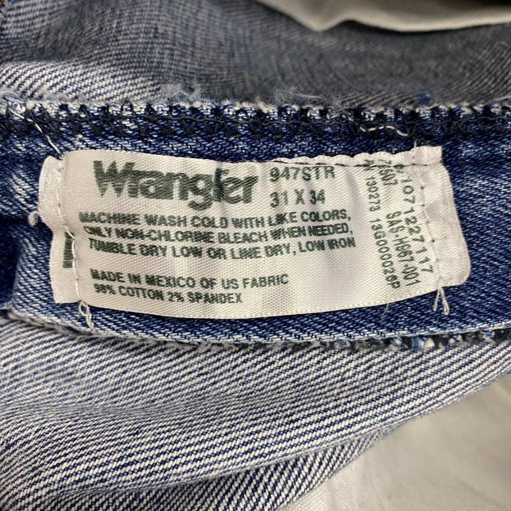 ～00s　Wrangler 　ラングラー　デニムパンツ/ジーンズ　ジップフライ　カットオフ　インディゴ　W31サイズ　古着