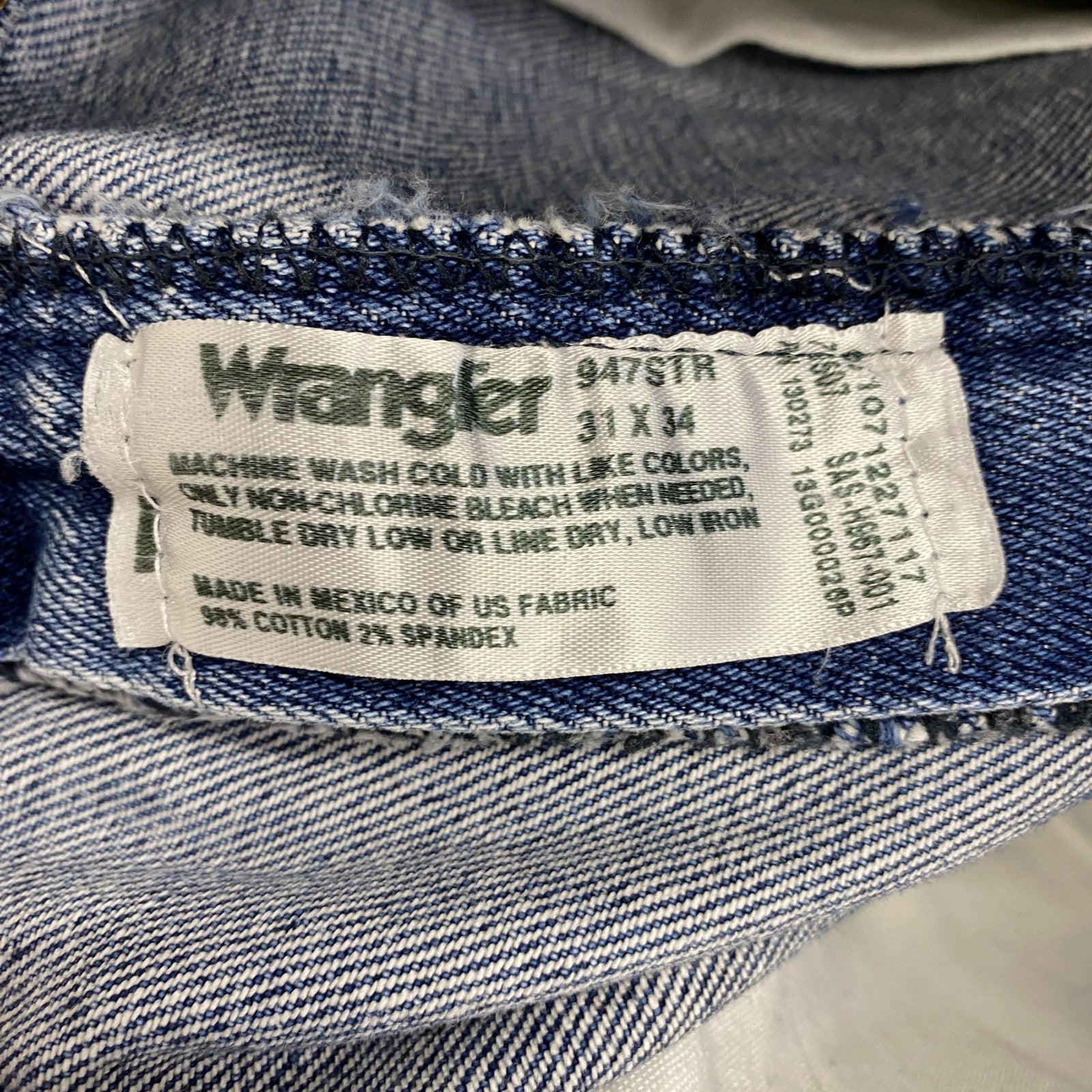 ～00s　Wrangler 　ラングラー　デニムパンツ/ジーンズ　ジップフライ　カットオフ　インディゴ　W31サイズ　古着