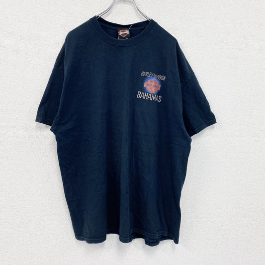 HARLEY DAVIDSON　ハーレーダビッドソン　半袖両面プリントTシャツ　黒　ブラック　XXLサイズ