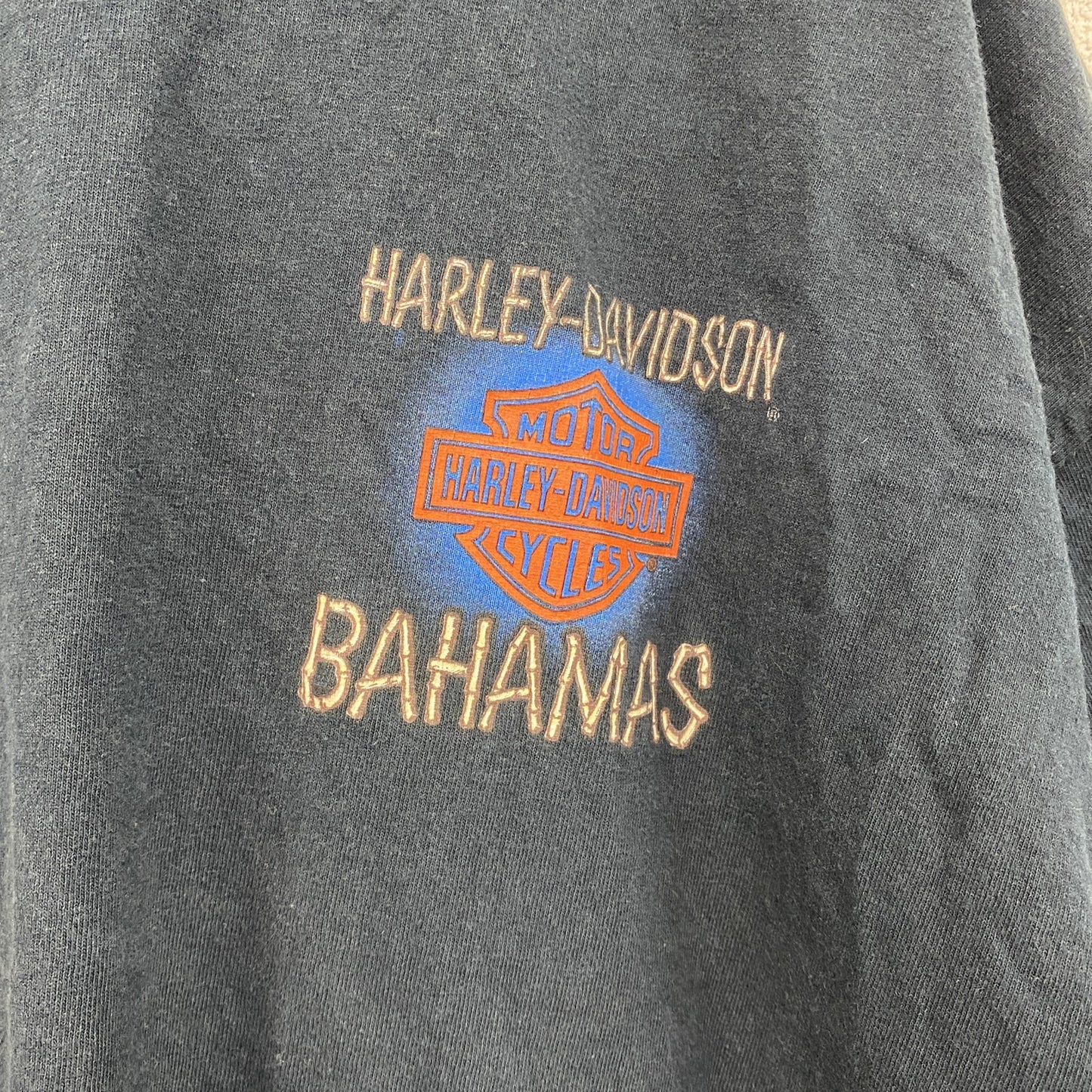 HARLEY DAVIDSON　ハーレーダビッドソン　半袖両面プリントTシャツ　黒　ブラック　XXLサイズ