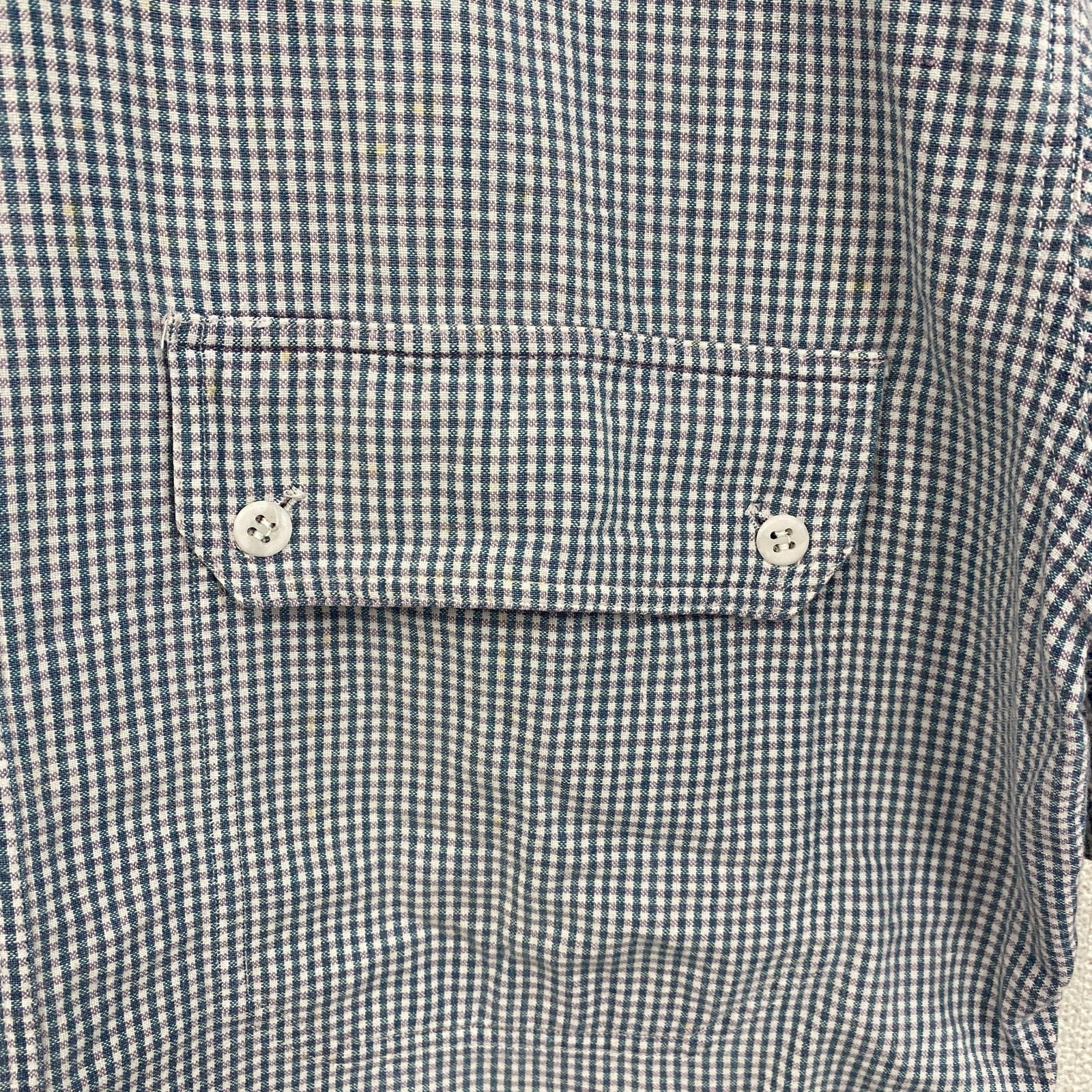 ～00s　Woolrich　ウールリッチ　半袖ボタンダウンシャツ　ヴィンテージ　ギンガムチェック　青　ブルー　Mサイズ　古着