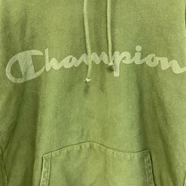 champion　チャンピオン　リバースウィーブ　プリントスウェットパーカー/フーディー　カーキ　Lサイズ