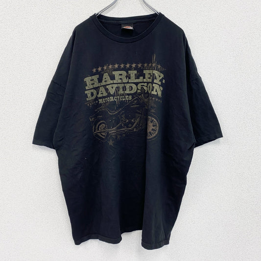 00s　HARLEY DAVIDSON　ハーレーダビッドソン　半袖プリントTシャツ　黒　ブラック　XXXLサイズ