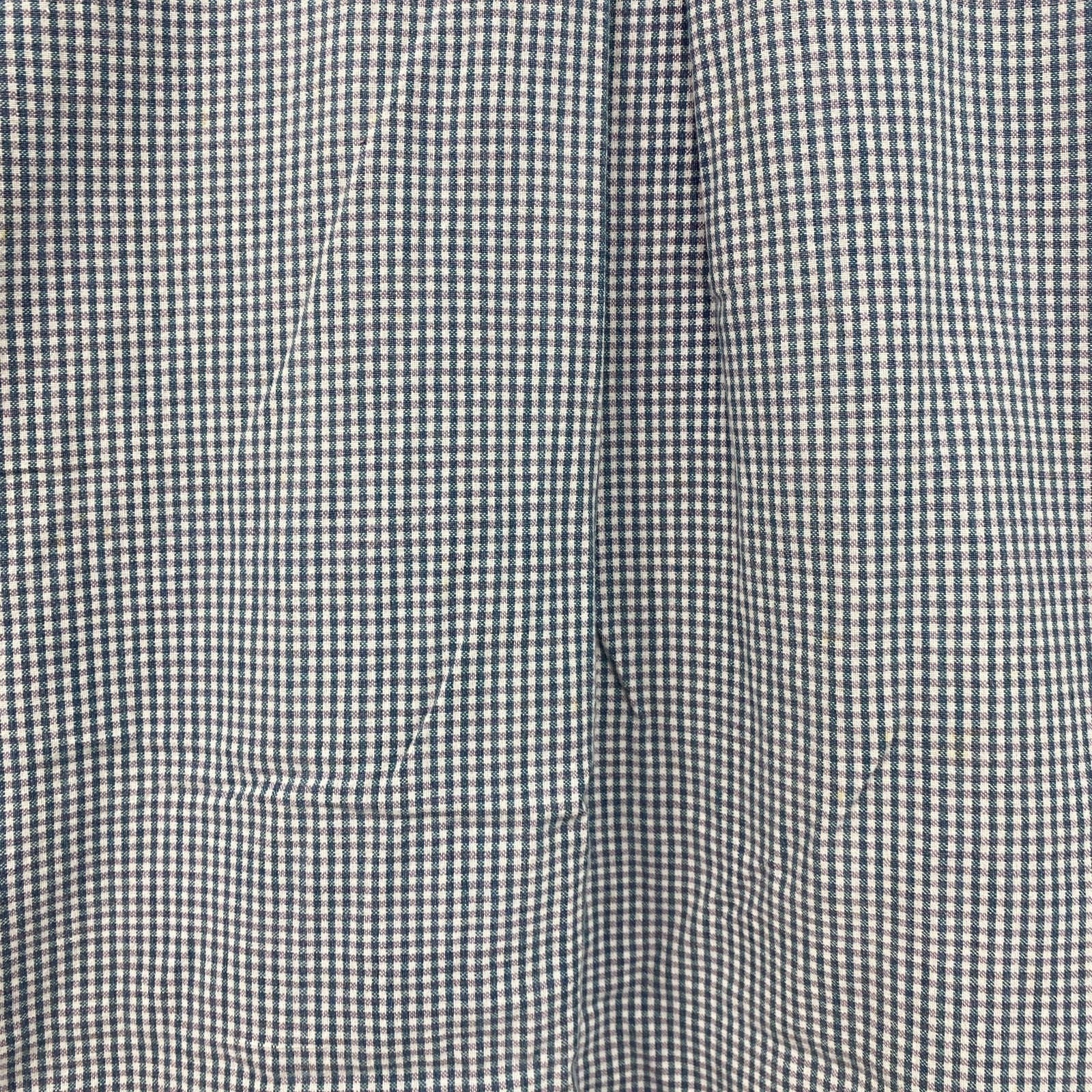 ～00s　Woolrich　ウールリッチ　半袖ボタンダウンシャツ　ヴィンテージ　ギンガムチェック　青　ブルー　Mサイズ　古着