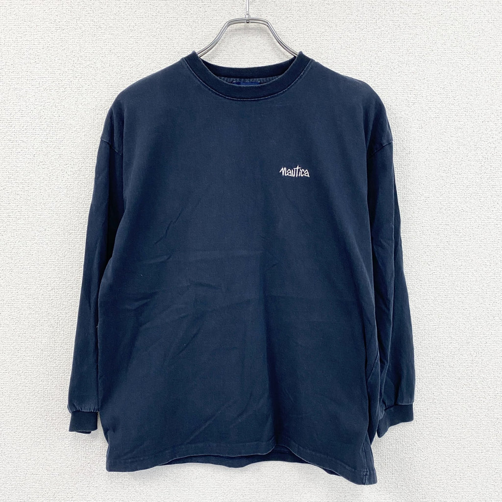 NAUTICA　ノーティカ　長袖Tシャツ/ロンT　紺　ネイビー　Lサイズ　古着