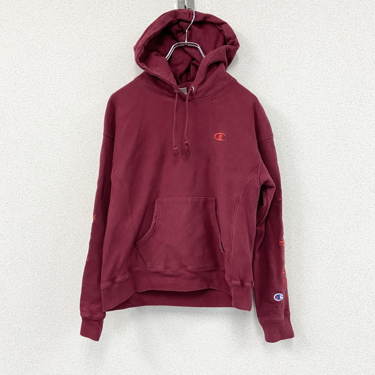 Champion　チャンピオン　リバースウィーブ　スウェットパーカー/フーディー　ヘビーウエイト　現行　赤　レッド　Sサイズ　古着