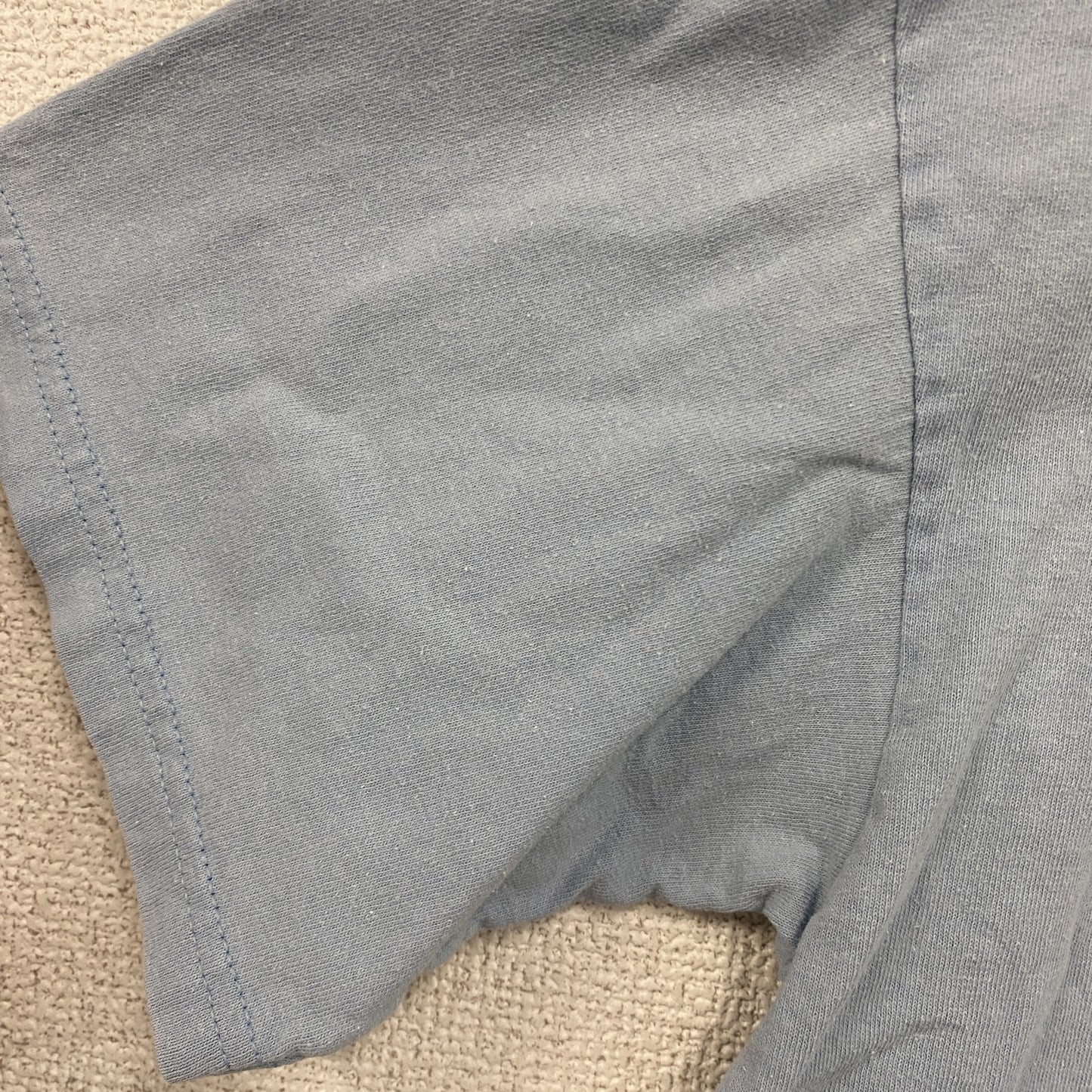 anvil　半袖プリントTシャツ　フェード　水色　ライトブルー　Mサイズ